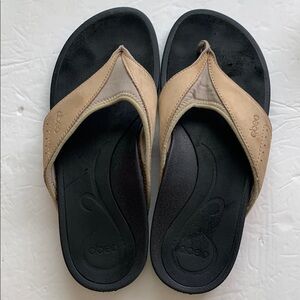 OBEO Water-Resistant Leather Flip Flops